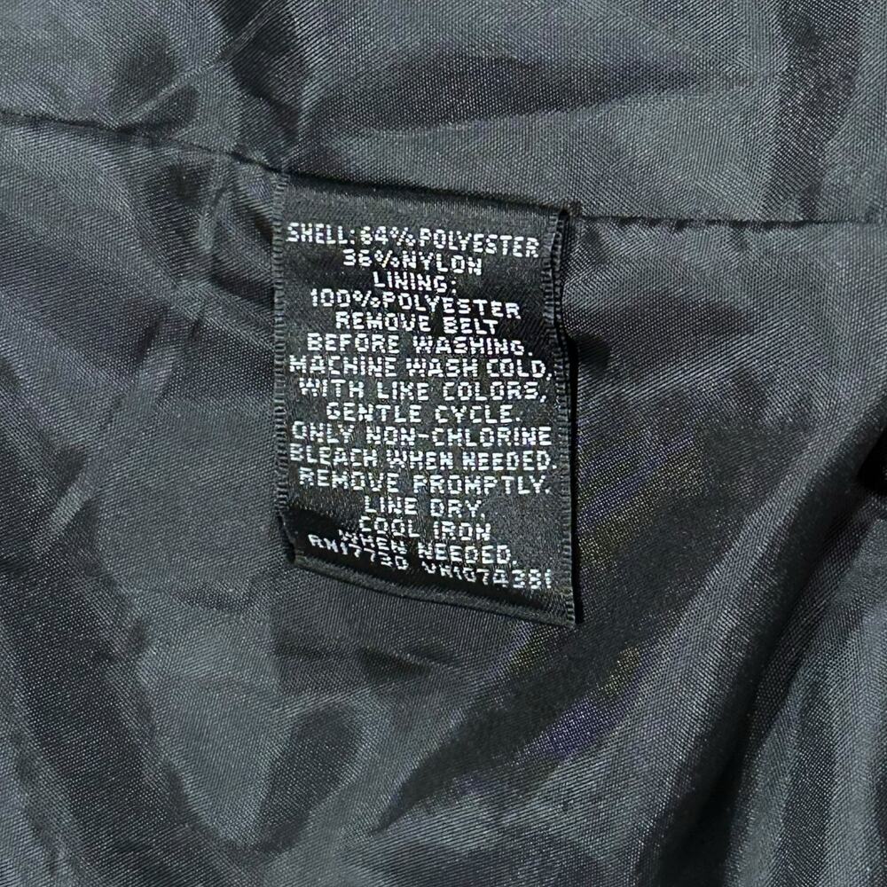 Mossimo Black Plaid Belted Trench Coat – Women’s Medium - Picture 5 of 6